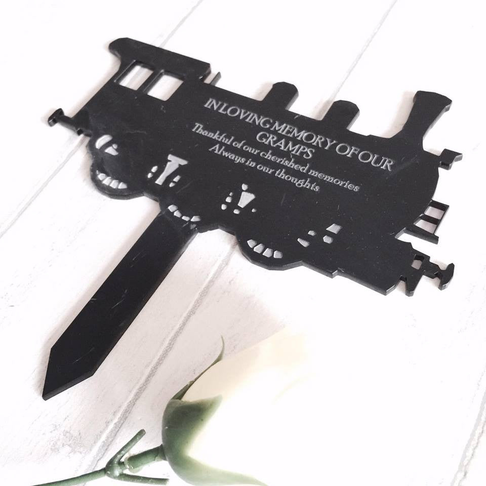 'train' Standard Black Memorial