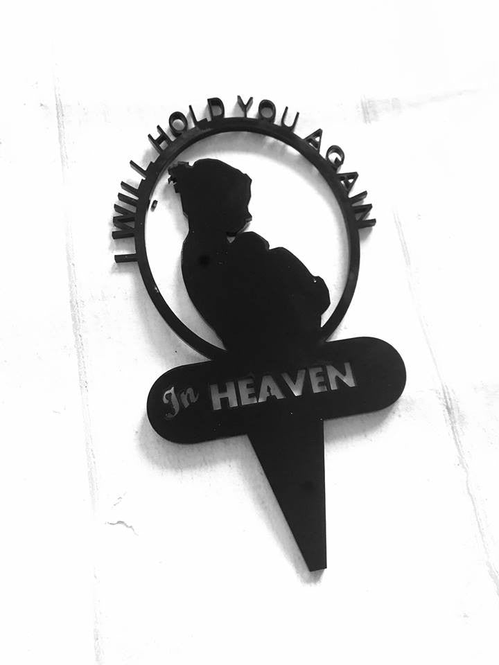 'I will hold you again in heaven' Memorial Plaque