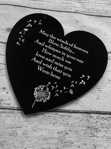 Hanging heart - name can be added