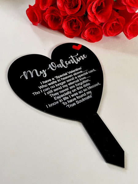 Valentine’s Day heart memorial plaque