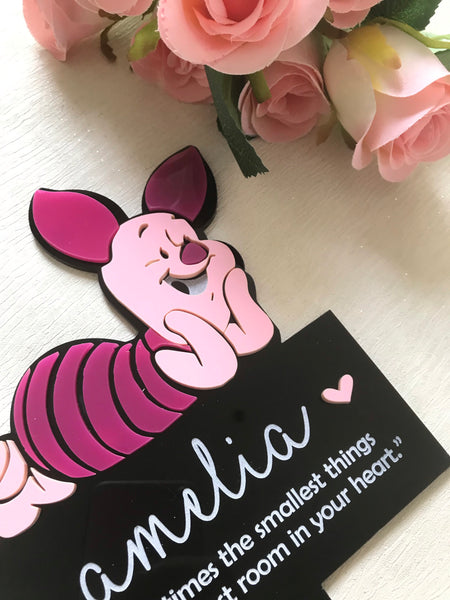 Pig memorial plaque personalised