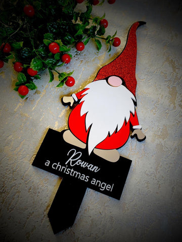 Christmas Santa Gonk memorial plaque