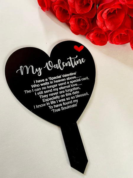 Valentine’s Day heart memorial plaque