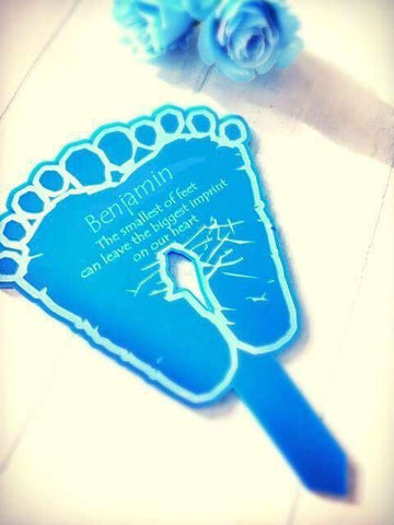 Personalised 'Footprint' Memorial Plaque