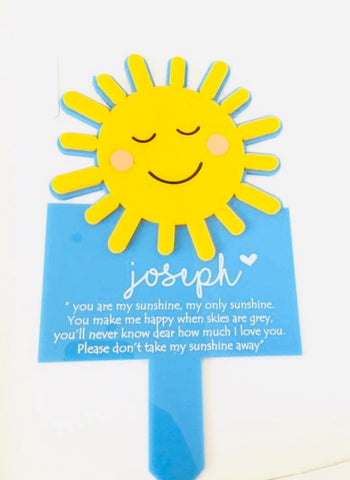 Sunshine personalised memorial
