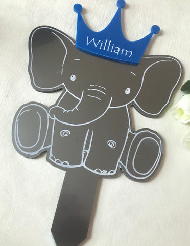 Elephant crown memorial personalised with name