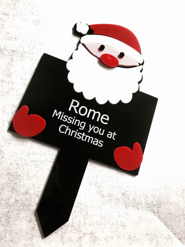 Santa memorial grave plaque
