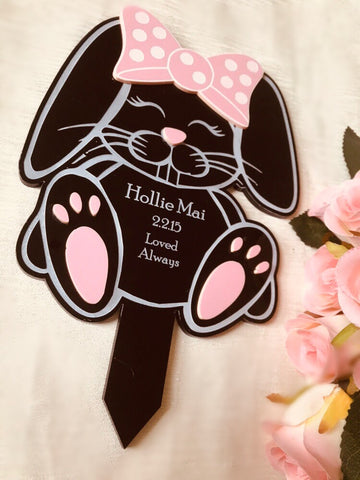 Rabbit personalised memorial