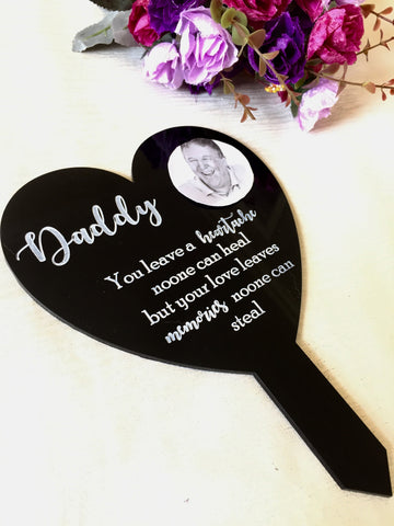 Personalised photo memorial plaque